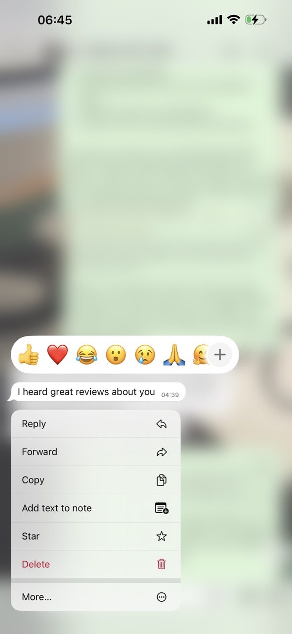 Message: I heard great reviews about you